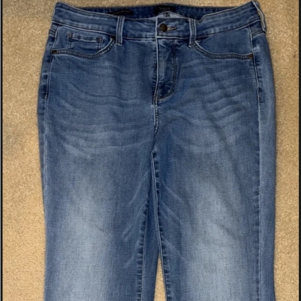 NYDJ Marilyn Straight-leg Jeans Size 12 “Maele” blue Slimming Stretch